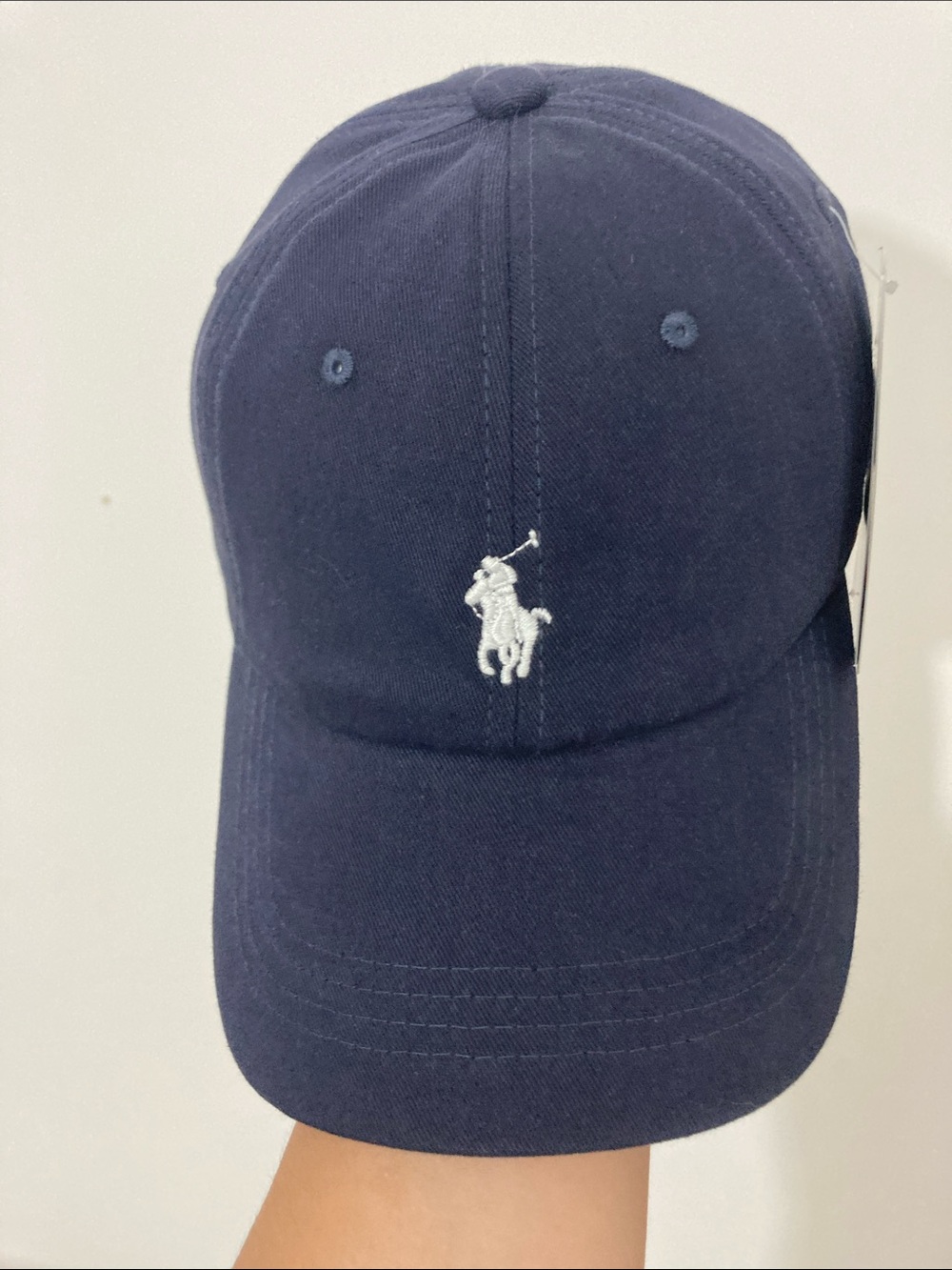 Polo by Ralph Lauren Navy Baseball Cap with White Pony Logo